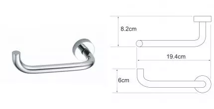 Держатель для туалетной бумаги «WasserKRAFT» Donau K-9496 на стену хром