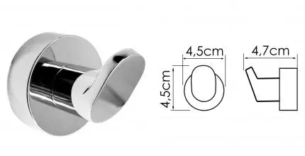 Крючок «WasserKRAFT» Donau K-9423 на стену хром