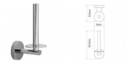 Держатель для туалетной бумаги «WasserKRAFT» Rhein K-6297 на стену хром