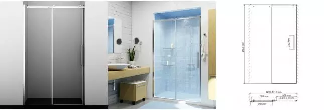 Душевая дверь «WasserKRAFT» Dinkel 58R30 131/200 прозрачная/хром без поддона универсальная Душевая дверь «WasserKRAFT» Dinkel 58R30 131/200 прозрачная/хром без поддона универсальная