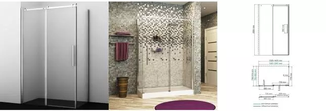 Душевой угол-ограждение «WasserKRAFT» Dinkel 58R35 140/80 прозрачный/хром без поддона универсальный Душевой угол-ограждение «WasserKRAFT» Dinkel 58R35 140/80 прозрачный/хром без поддона универсальный