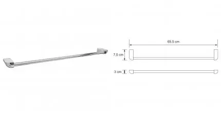 Полотенцедержатель «WasserKRAFT» Kammel K-8330 на стену хром