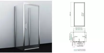 Душевой угол-ограждение «WasserKRAFT» Salm 27I43 90/90 прозрачный/хром без поддона универсальный