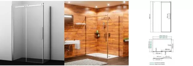 Душевой угол-ограждение «WasserKRAFT» Alme 15R33 130/90 прозрачный/хром без поддона универсальный Душевой угол-ограждение «WasserKRAFT» Alme 15R33 130/90 прозрачный/хром без поддона универсальный