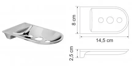 Мыльница «WasserKRAFT» Kammel K-8369 на стену хром