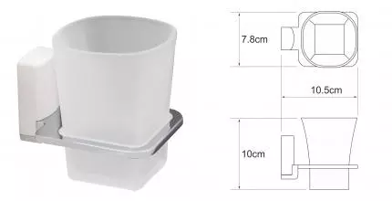 Стакан для зубных щёток «WasserKRAFT» Leine K-5028W на стену хром/белый Стакан для зубных щёток «WasserKRAFT» Leine K-5028W на стену хром/белый