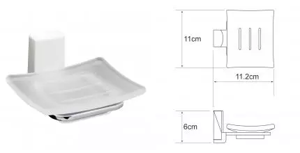 Мыльница «WasserKRAFT» Leine K-5029W на стену хром/белая