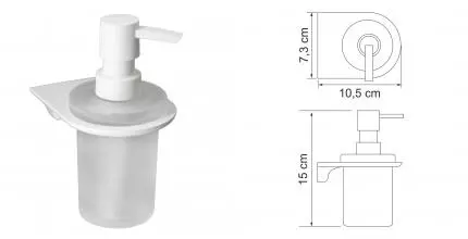 Дозатор для мыла «WasserKRAFT» Kammel K-8399W на стену белый Дозатор для мыла «WasserKRAFT» Kammel K-8399W на стену белый