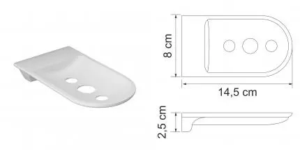 Мыльница «WasserKRAFT» Kammel K-8369W на стену белая Мыльница «WasserKRAFT» Kammel K-8369W на стену белая