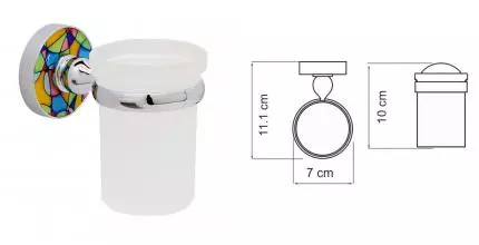 Стакан для зубных щёток «WasserKRAFT» Diemel K-2228 на стену хром/многоцветный Стакан для зубных щёток «WasserKRAFT» Diemel K-2228 на стену хром/многоцветный