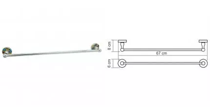 Полотенцедержатель «WasserKRAFT» Diemel K-2230 на стену хром/многоцветный Полотенцедержатель «WasserKRAFT» Diemel K-2230 на стену хром/многоцветный