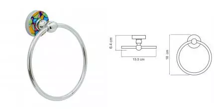 Полотенцедержатель «WasserKRAFT» Diemel K-2260 на стену хром/многоцветный Полотенцедержатель «WasserKRAFT» Diemel K-2260 на стену хром/многоцветный