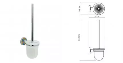 Ёршик для унитаза «WasserKRAFT» Diemel K-2227 на стену хром/многоцветный Ёршик для унитаза «WasserKRAFT» Diemel K-2227 на стену хром/многоцветный