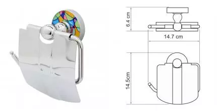 Держатель для туалетной бумаги «WasserKRAFT» Diemel K-2225 на стену хром/многоцветный Держатель для туалетной бумаги «WasserKRAFT» Diemel K-2225 на стену хром/многоцветный