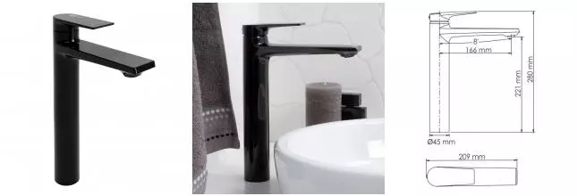 Смеситель для раковины «WasserKRAFT» Glan 6603H чёрный Смеситель для раковины «WasserKRAFT» Glan 6603H чёрный