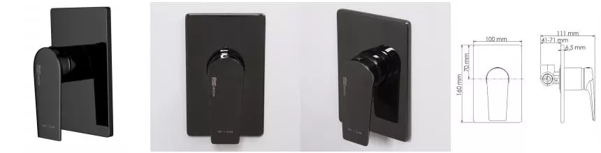 Смеситель для душа «WasserKRAFT» Glan 6651 чёрный Смеситель для душа «WasserKRAFT» Glan 6651 чёрный