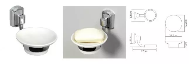 Мыльница «WasserKRAFT» K-28129 на стену белая/хром Мыльница «WasserKRAFT» K-28129 на стену белая/хром