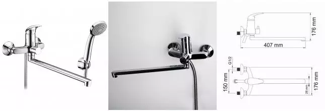 Смеситель для ванны «WasserKRAFT» Isen 2602L хром Смеситель для ванны «WasserKRAFT» Isen 2602L хром