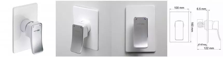 Смеситель для душа «WasserKRAFT» Aller 10651W белый/хром Смеситель для душа «WasserKRAFT» Aller 10651W белый/хром