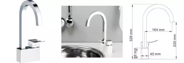 Смеситель для кухонной мойки «WasserKRAFT» Aller 1067W белый/хром