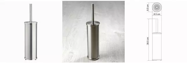 Ёршик для унитаза «WasserKRAFT» K-1047 напольный матовый хром