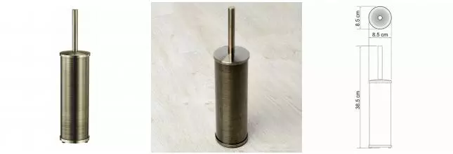 Ёршик для унитаза «WasserKRAFT» K-1017 напольный светлая бронза Ёршик для унитаза «WasserKRAFT» K-1017 напольный светлая бронза