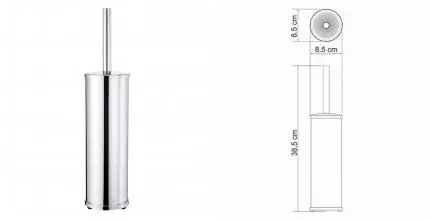 Ёршик для унитаза «WasserKRAFT» K-1027 напольный хром