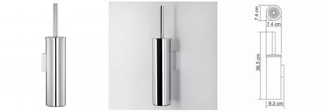 Ёршик для унитаза «WasserKRAFT» K-1087 на стену хром