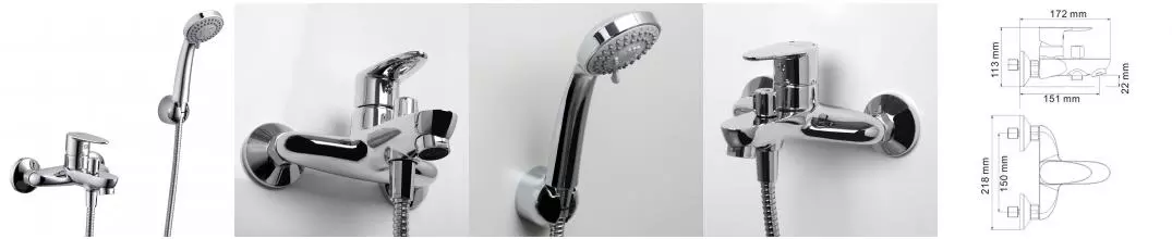 Смеситель для ванны «WasserKRAFT» Leine 3501 хром Смеситель для ванны «WasserKRAFT» Leine 3501 хром