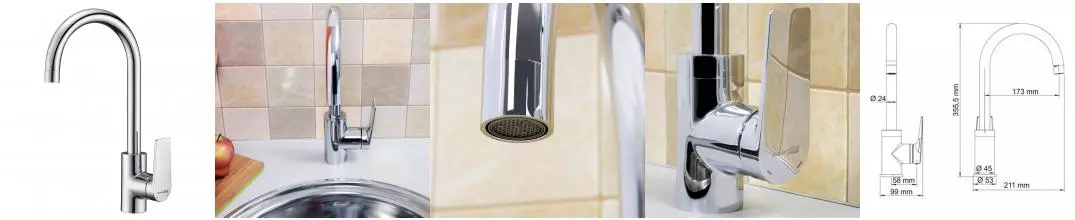Смеситель для кухонной мойки «WasserKRAFT» Lopau 3207 хром Смеситель для кухонной мойки «WasserKRAFT» Lopau 3207 хром