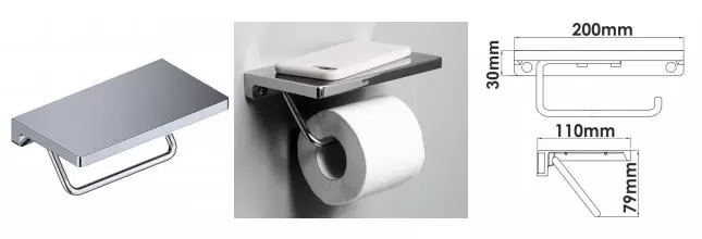 Держатель для туалетной бумаги «WasserKRAFT» K-1425 на стену хром