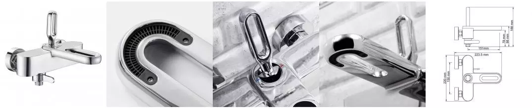 Смеситель для ванны «WasserKRAFT» Kammel 1801 хром Смеситель для ванны «WasserKRAFT» Kammel 1801 хром