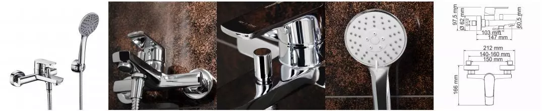Смеситель для ванны «WasserKRAFT» Dill 6101 хром Смеситель для ванны «WasserKRAFT» Dill 6101 хром