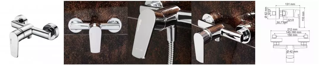 Смеситель для душа «WasserKRAFT» Dill 6102 хром Смеситель для душа «WasserKRAFT» Dill 6102 хром