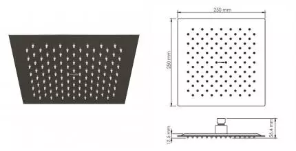 Верхний душ «Wasserkraft» A200 оружейная сталь Верхний душ «Wasserkraft» A200 оружейная сталь
