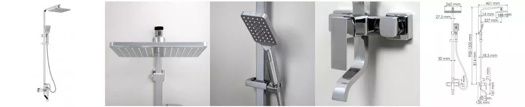 Душевая система «WasserKRAFT» A16501 хром Душевая система «WasserKRAFT» A16501 хром