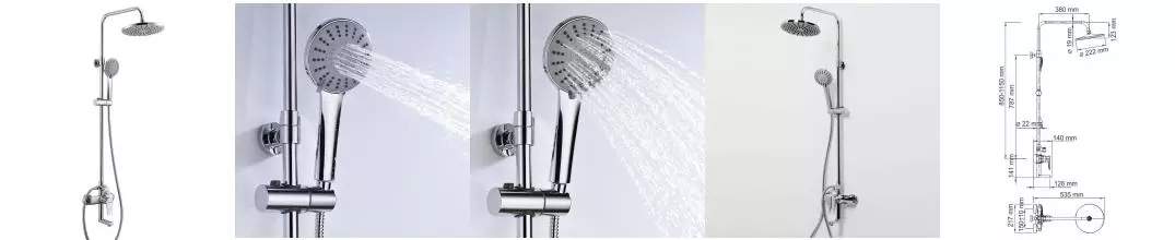 Душевая система «WasserKRAFT» A16601 хром Душевая система «WasserKRAFT» A16601 хром