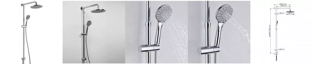 Душевая стойка «Wasserkraft» A066 хром Душевая стойка «Wasserkraft» A066 хром