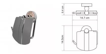 Держатель для туалетной бумаги «WasserKRAFT» Nau K-7725 на стену хром/коричневый