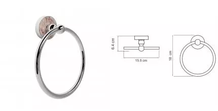 Полотенцедержатель «WasserKRAFT» Nau K-7760 на стену хром/коричневый