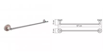 Полотенцедержатель «WasserKRAFT» Nau K-7730 на стену хром/коричневый