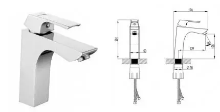 Смеситель для раковины «Lemark» Unit LM4537C хром