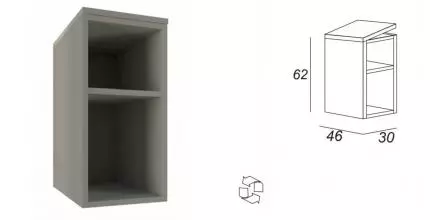Подвесной шкаф «Cezares» Urban 30 подвесной Grigio opaco