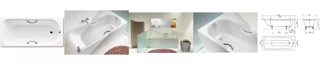 Ванна стальная «Kaldewei» Saniform Plus Star 336 170/75 без опор без сифона с отверстиями белая Ванна стальная «Kaldewei» Saniform Plus Star 336 170/75 без опор без сифона с отверстиями белая