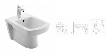 Подвесное биде «Kale» Basics 7112238500 белое