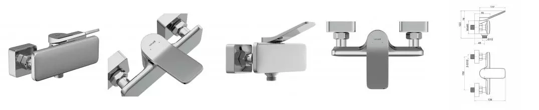 Смеситель для душа «Cersanit» Odra 63052 хром Смеситель для душа «Cersanit» Odra 63052 хром