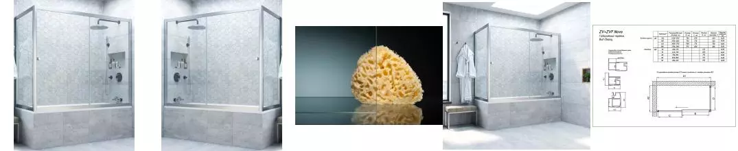 Шторка на ванну стеклянная «Vegas Glass» ZV+ZVF Novo 170/85/140 прозрачная/матовый хром универсальная Шторка на ванну стеклянная «Vegas Glass» ZV+ZVF Novo 170/85/140 прозрачная/матовый хром универсальная