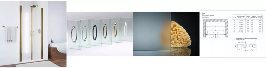 Душевая дверь «Vegas Glass» E2P 70/189 сатин/бронза универсальная