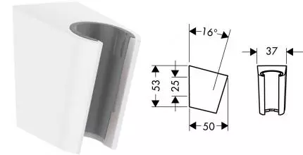 Держатель для душа «Hansgrohe» Porter S 28331700 белый матовый Держатель для душа «Hansgrohe» Porter S 28331700 белый матовый