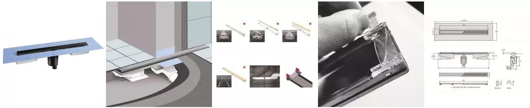 Душевой лоток «Berges Wasserhaus» C1 Norma 600 095037 вертикальный выпуск чёрный матовый/под плитку Душевой лоток «Berges Wasserhaus» C1 Norma 600 095037 вертикальный выпуск чёрный матовый/под плитку